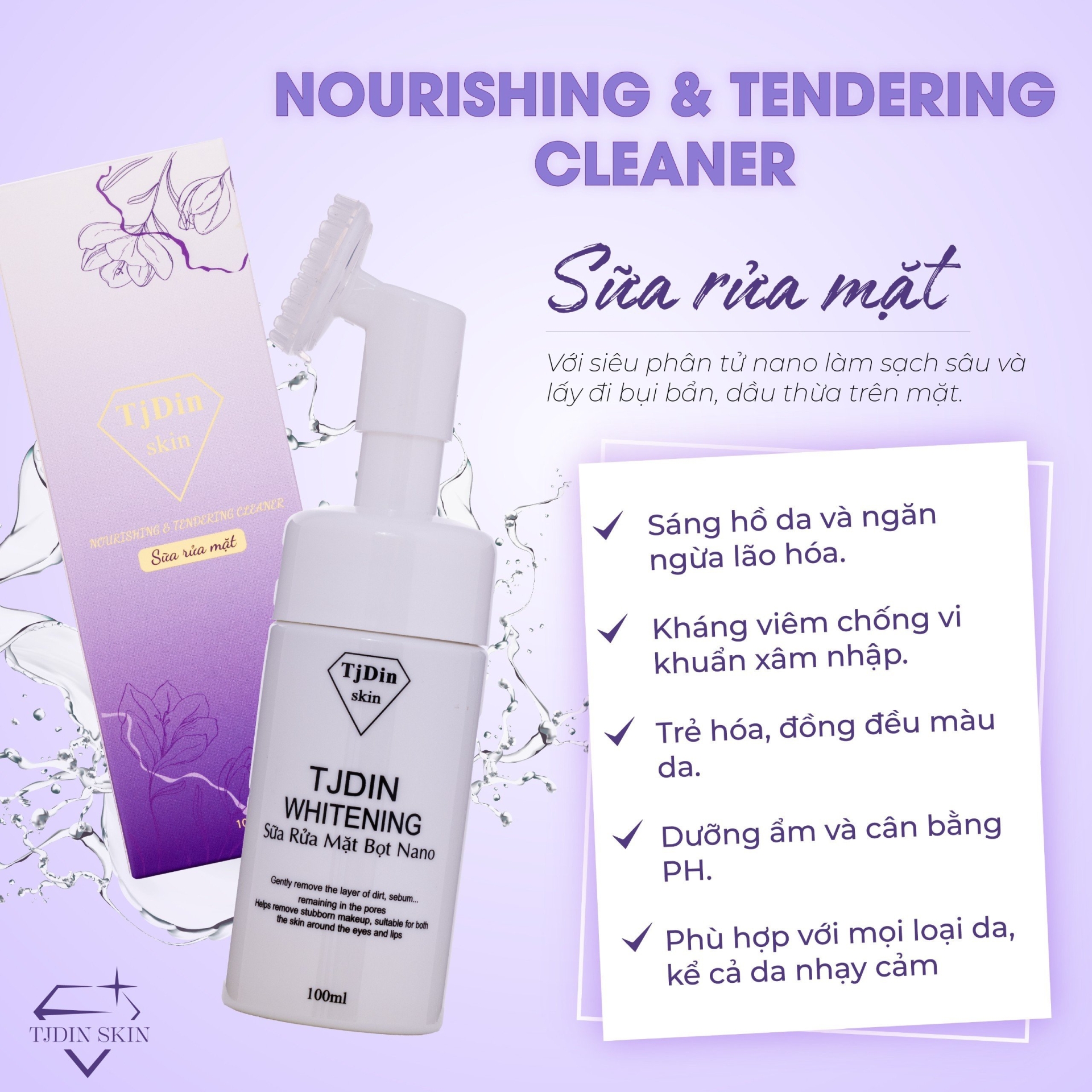 Sữa rửa mặt bọt nano 100ml